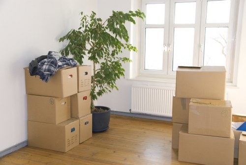 Furniture and boxes prepared for a local move